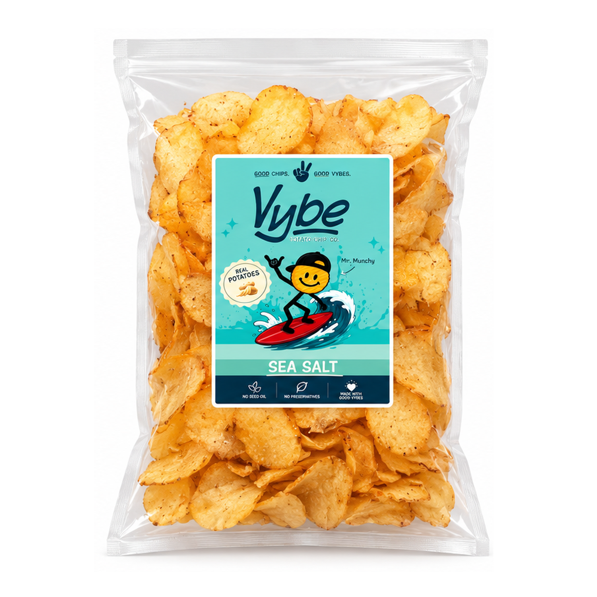 Vybe Sea Salt potato chips bag